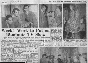 The Age, 1 Nov 1957 | Week's work to put on 15-minute TV show