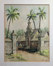 Bali Scene - Original watercolour by George Havrillay