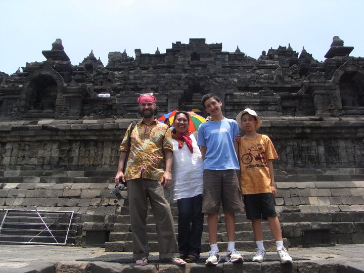 Family at Borobudur