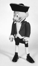 Sea Captain. Hand-sewn stuffed puppet by George Havrillay c.1960