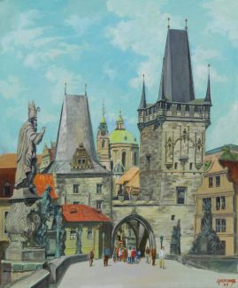 Prague. Original Painting by George Havrillay.