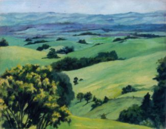 South Gippsland hills. Original painting by George Havrillay.