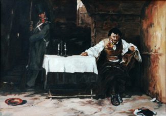 Munkacsi: The Condemned man - Reproduction oil painting by George Havrillay.