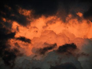 Storm clouds at sunset, Dec 2012 - Copyright Garry Havrillay 
