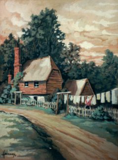 Wash Day - Original painting by George Havrillay 