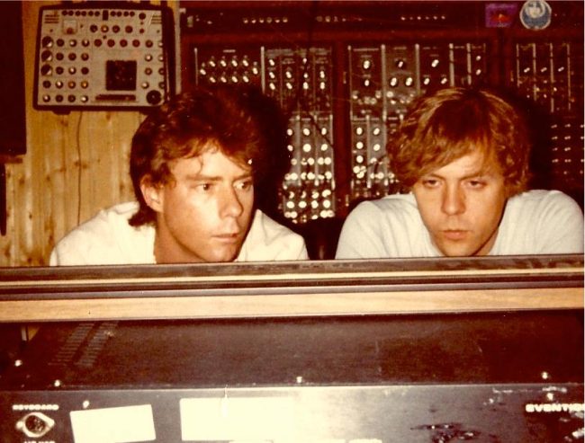 Mike Shrieve & Klaus Schulze 1984- Photo provided by Michael Shrieve