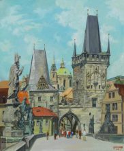 Prague. Original Painting by George Havrillay.